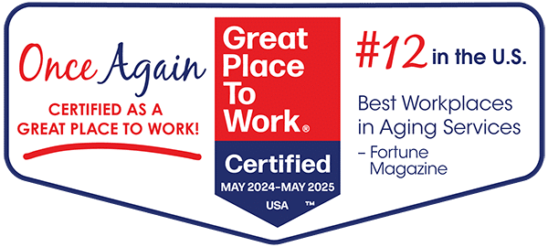 Great place to work badge, #12 in the US
