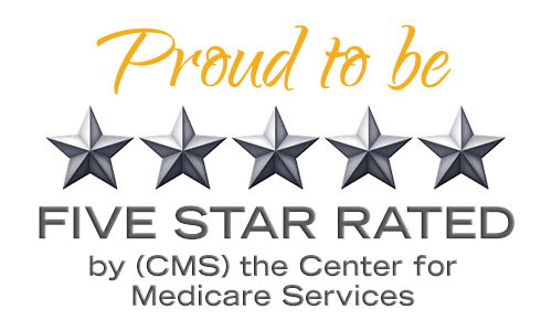 Proud to be a 5-star rated facility by CMS